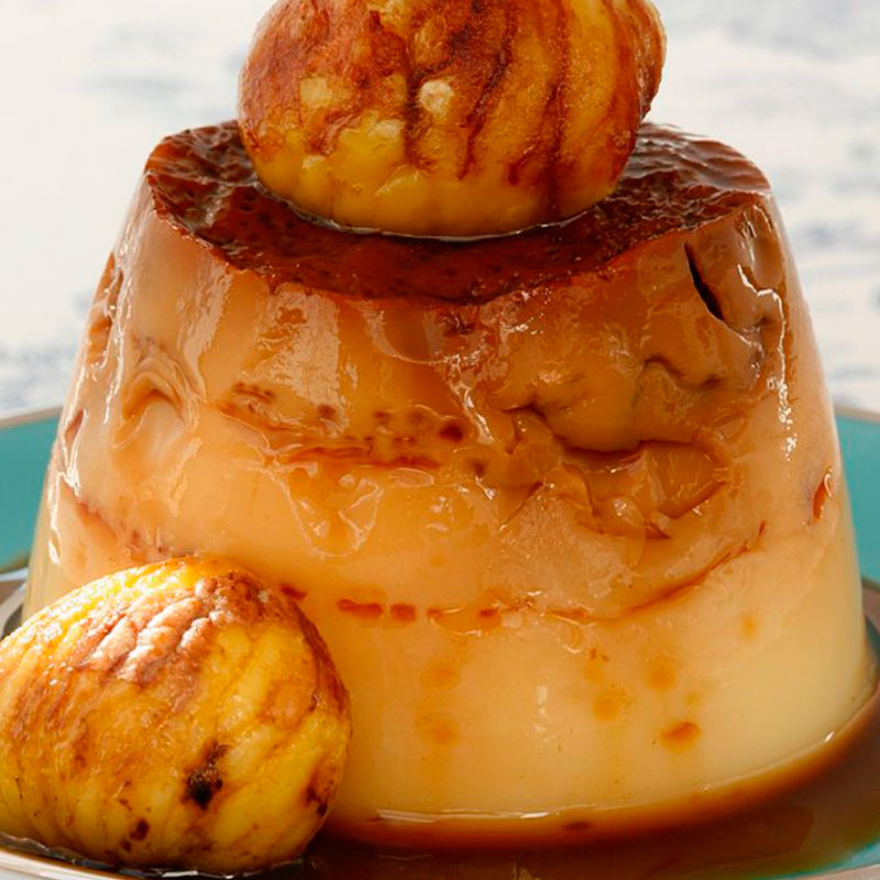 Flan de castañas